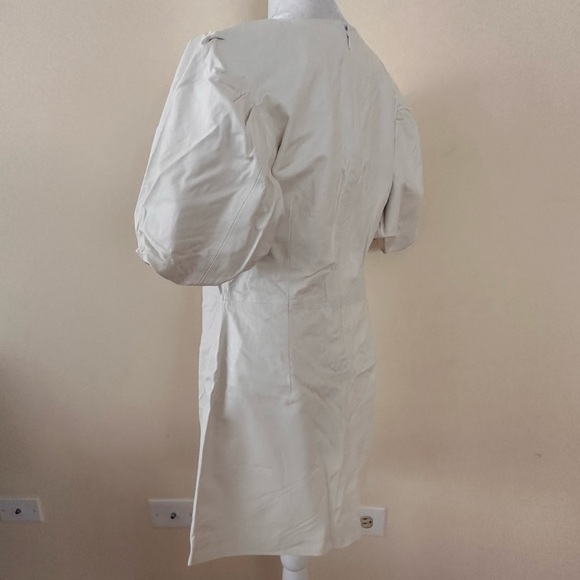 NWT Frame Cream Nina Leather Mini Dress - Picture 4 of 8